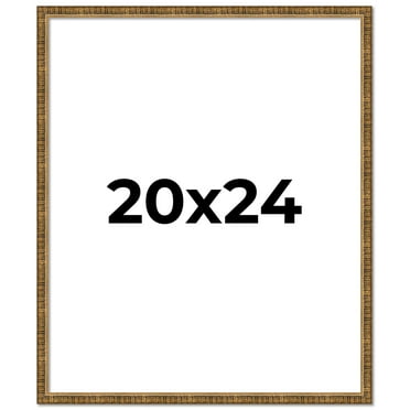 20x24 Frame Gold Kingsley Distressed Solid Wood Picture Frame Width 0.75 Inches | Interior Frame