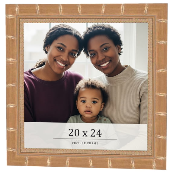 20x24 Frame Gold Real Wood Picture Frame Width 1.5 inches | Interior Frame Depth 0.5 inches |