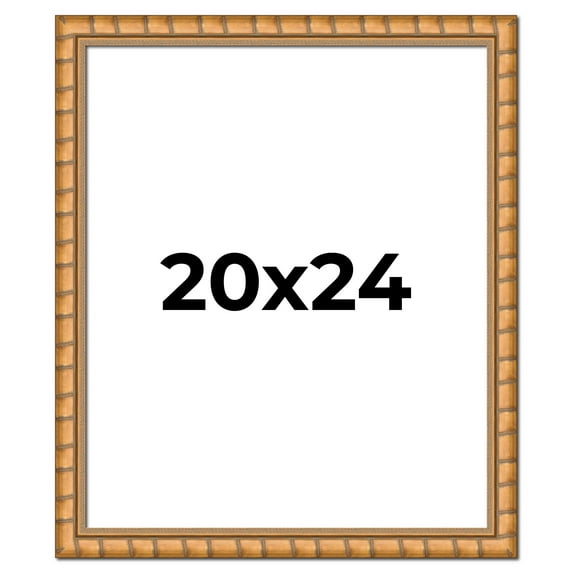 20x24 Frame Gold Real Wood Picture Frame Width 1.5 inches | Interior Frame Depth 0.5 inches |