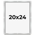 thumbnail image 1 of 20x24 Frame Silver Whitewashed Wood Grain Solid Wood Shadow Box | 0.75 Inch Moulding Width | 0.75, 1 of 8