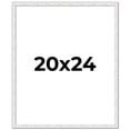 thumbnail image 1 of 20x24 Frame White Scuffed Rustic Solid Wood Picture Frame | 0.75 Inch Moulding Width| Includes UV, 1 of 8