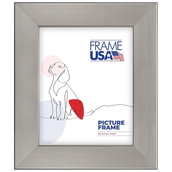 20x24 Picture Frame, Silver Stainless Style 80168–819, 0.75 Inch MDF with Plexiglass, Wall Display