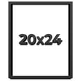 thumbnail image 1 of 20x24 Shadow Box Black Solid Wood Display Frame with White Acid-Free Backing UV Acrylic & Hanging, 1 of 6