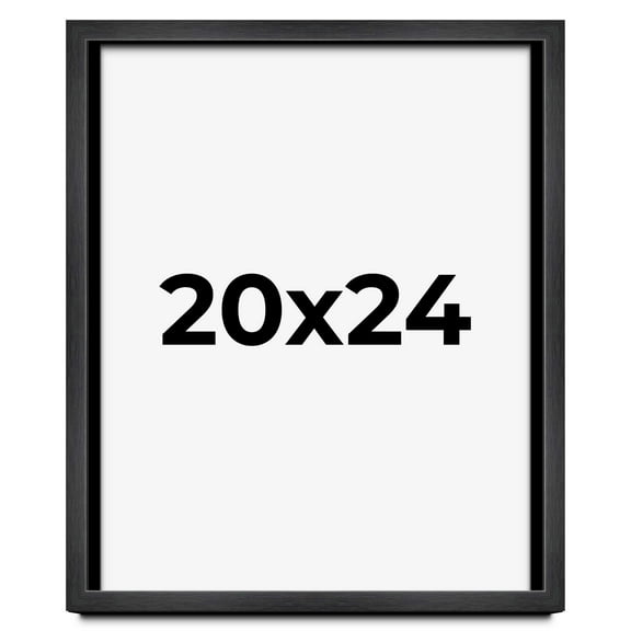 20x24 Shadow Box Frame Grey Charcoal Black | 0.875 Inches Deep | Solid Wood Shadowbox Display Frame