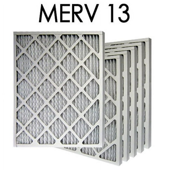 20x24x1 MERV 13 Pleated Air Filter 6PK | 19.375x23.375x.75 - Actual Size