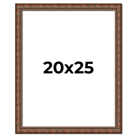 20x25 Dark Brown Bamboo Real Wood Picture Frame Width 1.5 inches | Interior Frame Depth 0.5 inches