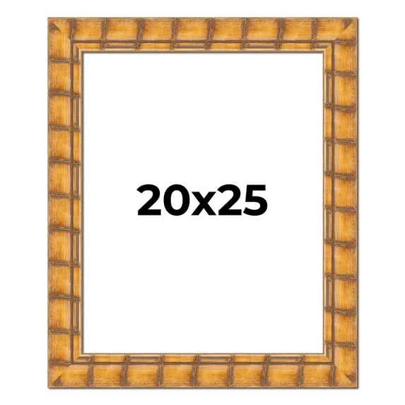 20x25 Frame Beige Real Wood Picture Frame Width 3 inches | Interior Frame Depth 0.5 inches |