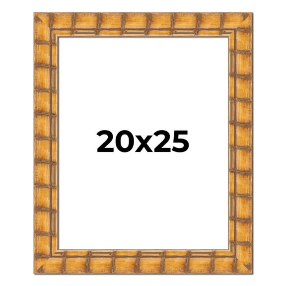 20x25 Frame Beige Real Wood Picture Frame Width 3 inches | Interior Frame Depth 0.5 inches |