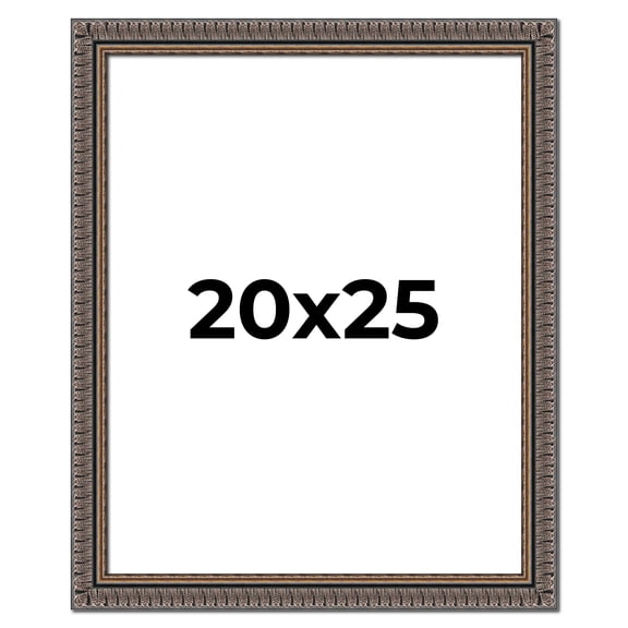 20x25 Frame Black Feather Payton Ornate Solid Wood Picture Frame Width 1.75 Inches | Interior Depth