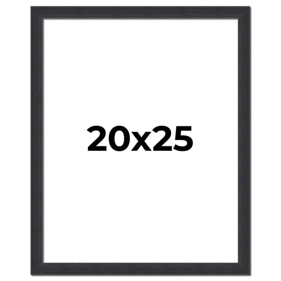 20x25 Frame Black Real Wood Picture Frame Width 1.25 Inches | Interior Frame Depth 0.5 Inches |