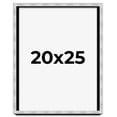 thumbnail image 1 of 20x25 Frame Brushed Silver Solid Wood Picture Frame | 0.75 Inch Moulding Width | Rabbet Depth 0.75, 1 of 5