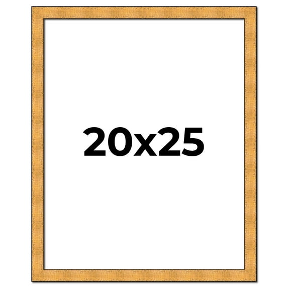 20x25 Frame Gold Rustic Solid Wood Picture Frame | 1.25 Inch Wide Moulding | Rustique Gold