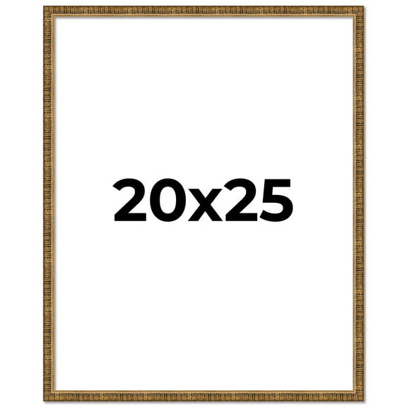 20x25 Frame Gold Solid Wood Picture Frame - Complete Modern Photo Frame Includes UV Acrylic
