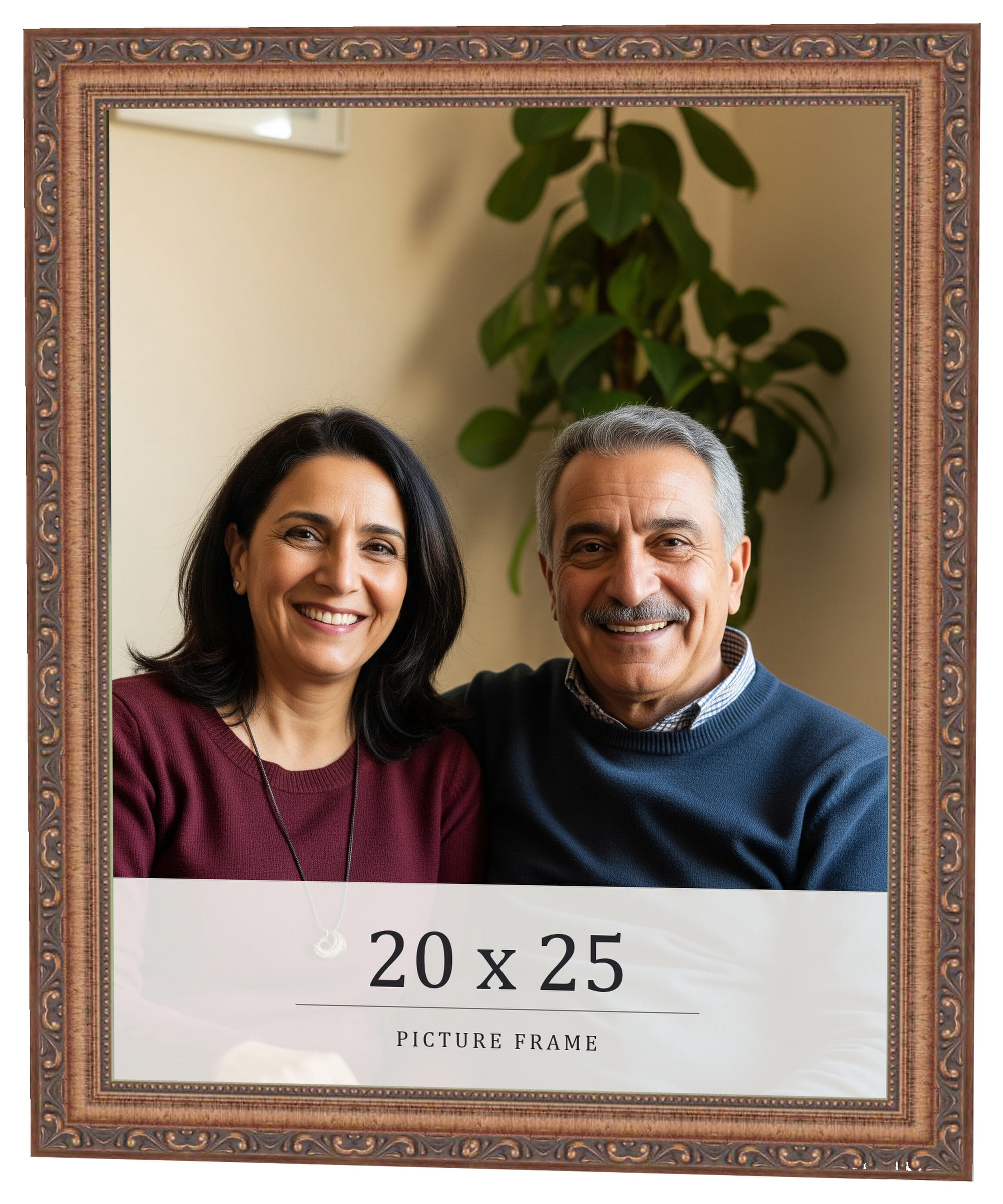 20x25 Frame Gold Solid Wood Picture Frame Width 1.25 Inches