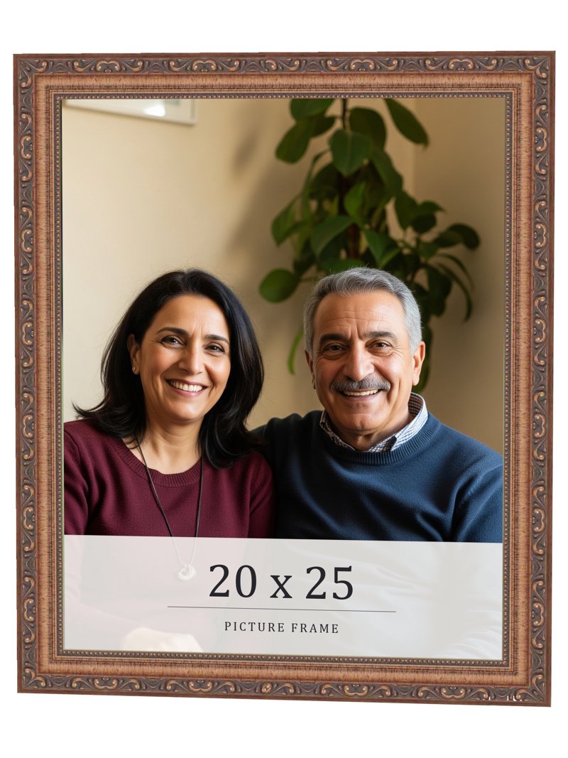 20x25 Frame Gold Solid Wood Picture Frame Width 1.25 Inches