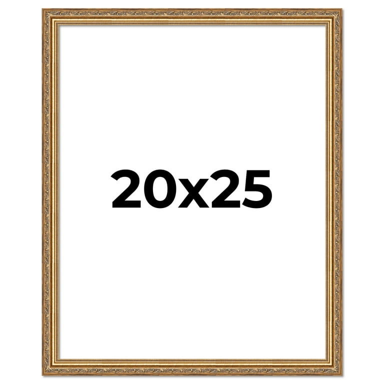 20x25 Frame Gold Solid Wood Picture Frame Width 1.25 Inches