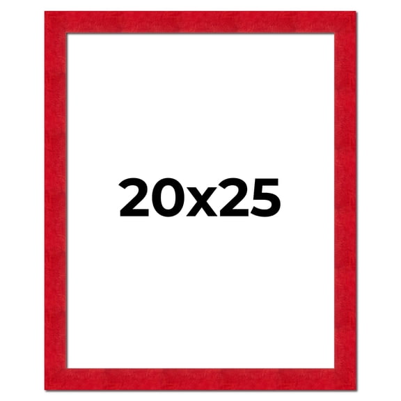20x25 Frame Red Burl Solid Wood Picture Frame Width 1.75 Inches | Interior Frame Depth 0.5 Inches |