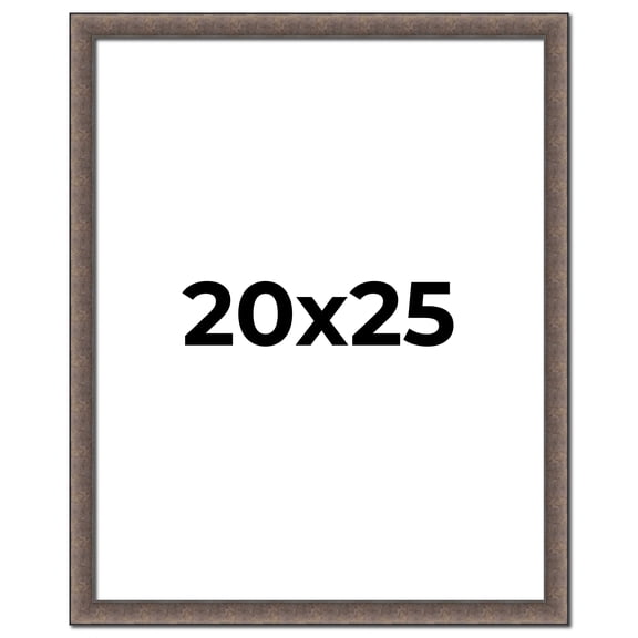 20x25 Frame Silver Real Wood Picture Frame Width 1.25 Inches | Interior Frame Depth 0.5 Inches |
