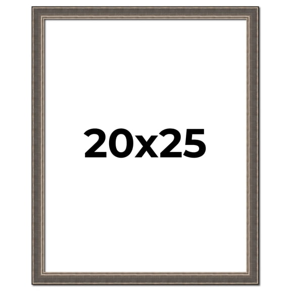 20x25 Frame Silver Real Wood Picture Frame Width 1.25 Inches | Interior Frame Depth 0.5 Inches |