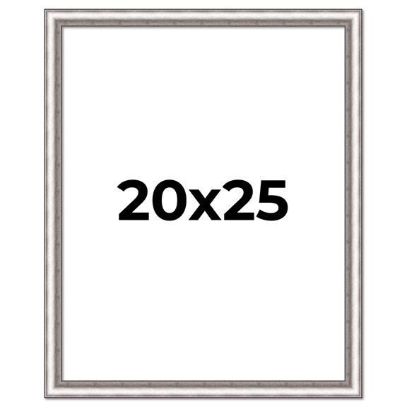 20x25 Frame Silver Real Wood Picture Frame Width 1.25 Inches | Interior Frame Depth 0.5 Inches |