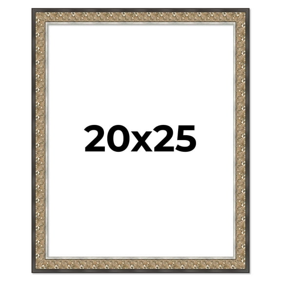 20x25 Frame Silver Real Wood Picture Frame Width 1.75 Inches | Interior Frame Depth 0.5 Inches |
