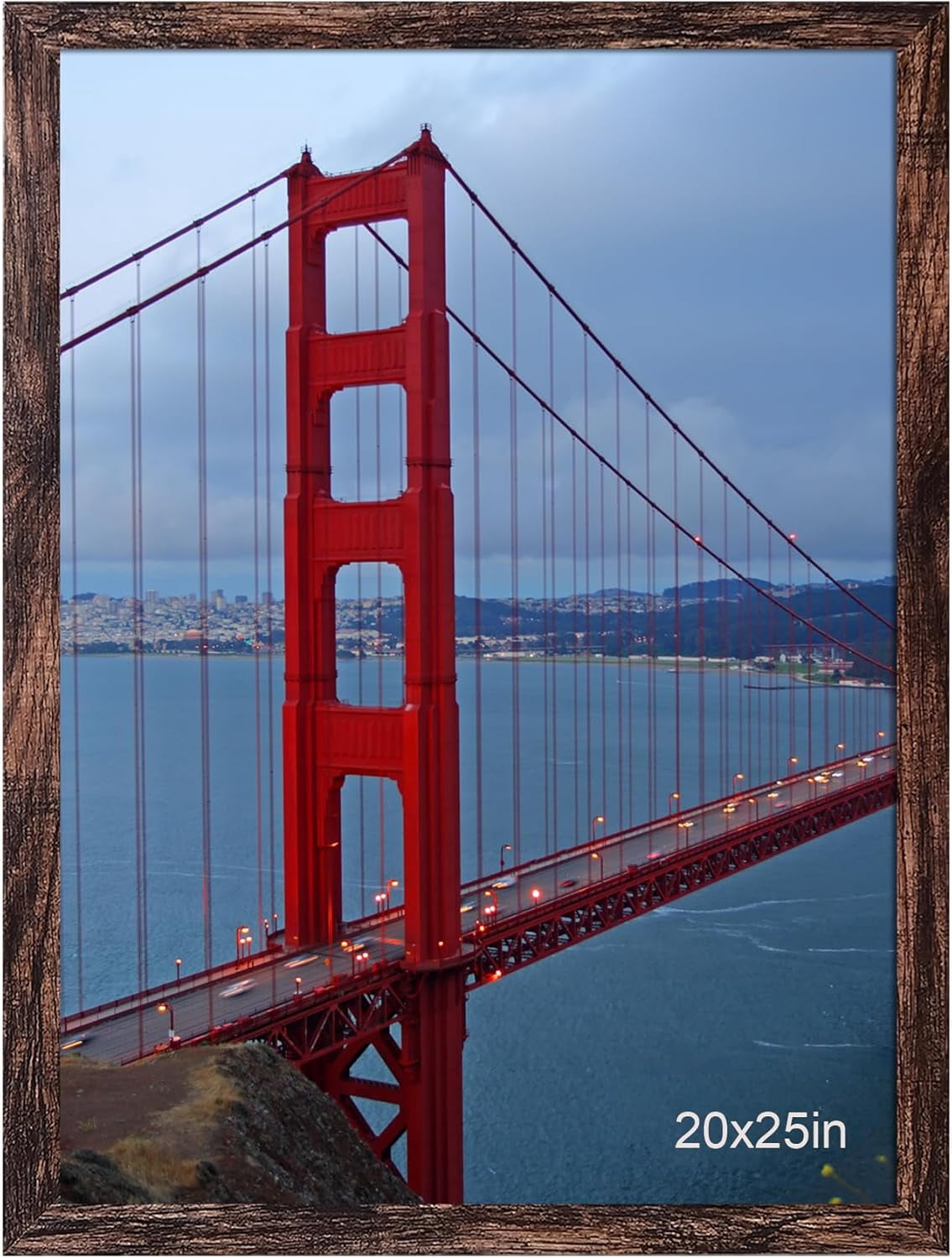 20x25 Picture Frame Brown, Poster Frames Wall Hanging, Display Pictures ...