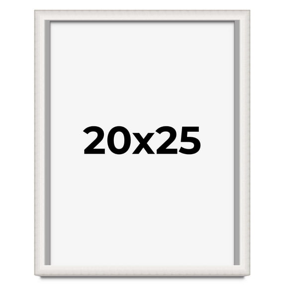 20x25 Shadow Box 1.5" Depth Silver Picture Frame - UV Acrylic, Backing, Hanging Hardware