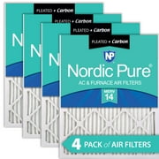 20x25x1 19_1/2x24_1/2 Pleated Air Filters MERV 14 Plus Carbon 4 Pack