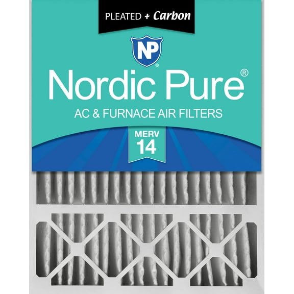 20x25x5 (4 3/8) Honeywell Replacement Air Filters MERV 14 Plus Carbon 1 Pack