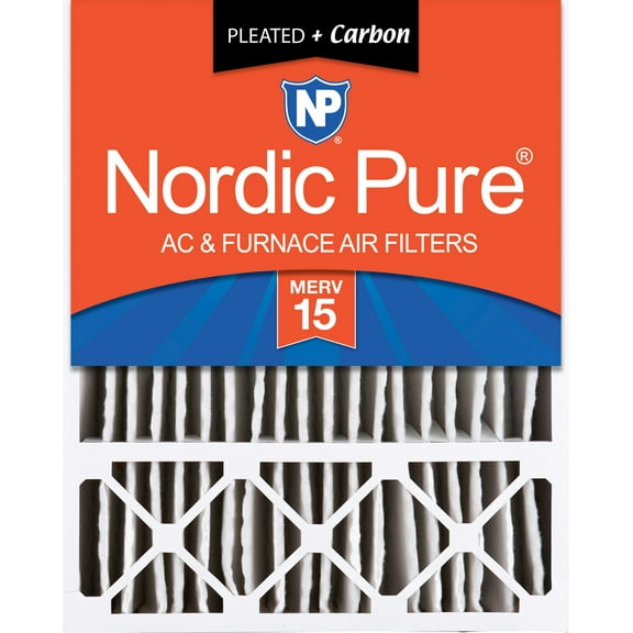 20x25x5 (4 3/8) Honeywell Replacement Air Filters MERV 15 Plus Carbon 1 Pack