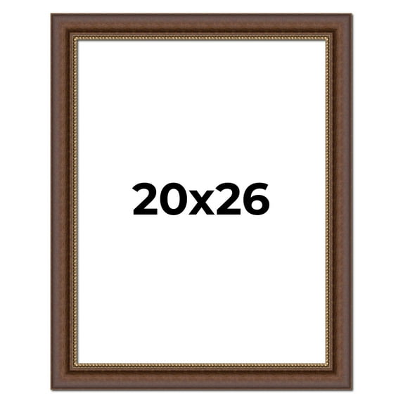 20x26 Copper and Brown Real Wood Picture Frame Width 2 inches | Interior Frame Depth 0.5 inches |