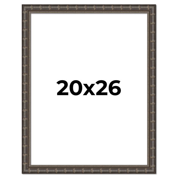 20x26 Frame Black Bamboo Solid Wood Picture Frame Width 1.5 Inches | Interior Frame Depth 0.5