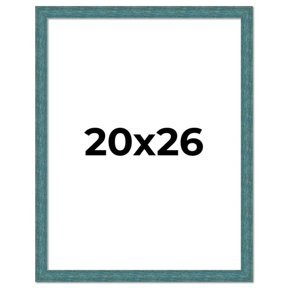 20x26 Frame Blue Rustic Barnwood Solid Wood Picture Frame Width 1.25 Inches | Interior Depth 0.5