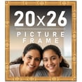 thumbnail image 1 of 20x26 Frame Gold Bamboo Picture Frame - Complete Modern Photo Frame Includes UV Acrylic Shatter, 1 of 8