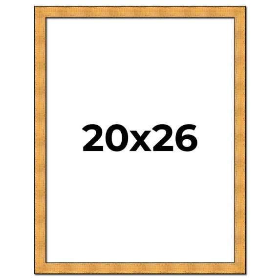 20x26 Frame Gold Rustic Solid Wood Picture Frame | 1.25 Inch Wide Moulding | Rustique Gold