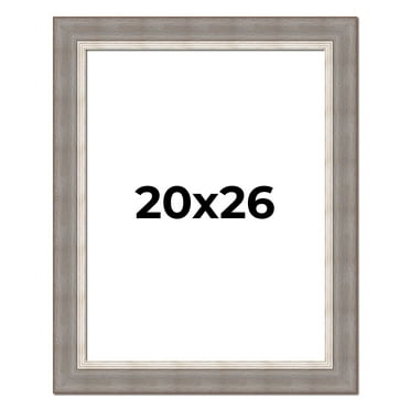 20x26 Frame Grey Real Wood Picture Frame Width 2.75 Inches | Interior Frame Depth 0.5 Inches |
