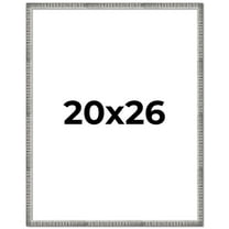 20x26 Frame Silver Grey Distressed Solid Wood Picture Frame | 0.75 Inch Moulding Width | Interior