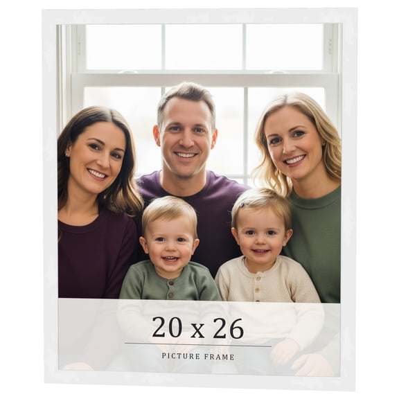20x26 Frame White Real Wood Picture Frame Width 0.75 inches | Interior Frame Depth 0.5 inches |