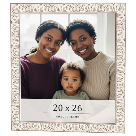 20x26 Frame White Real Wood Picture Frame Width 1.5 inches | Interior Frame Depth 0.5 inches |