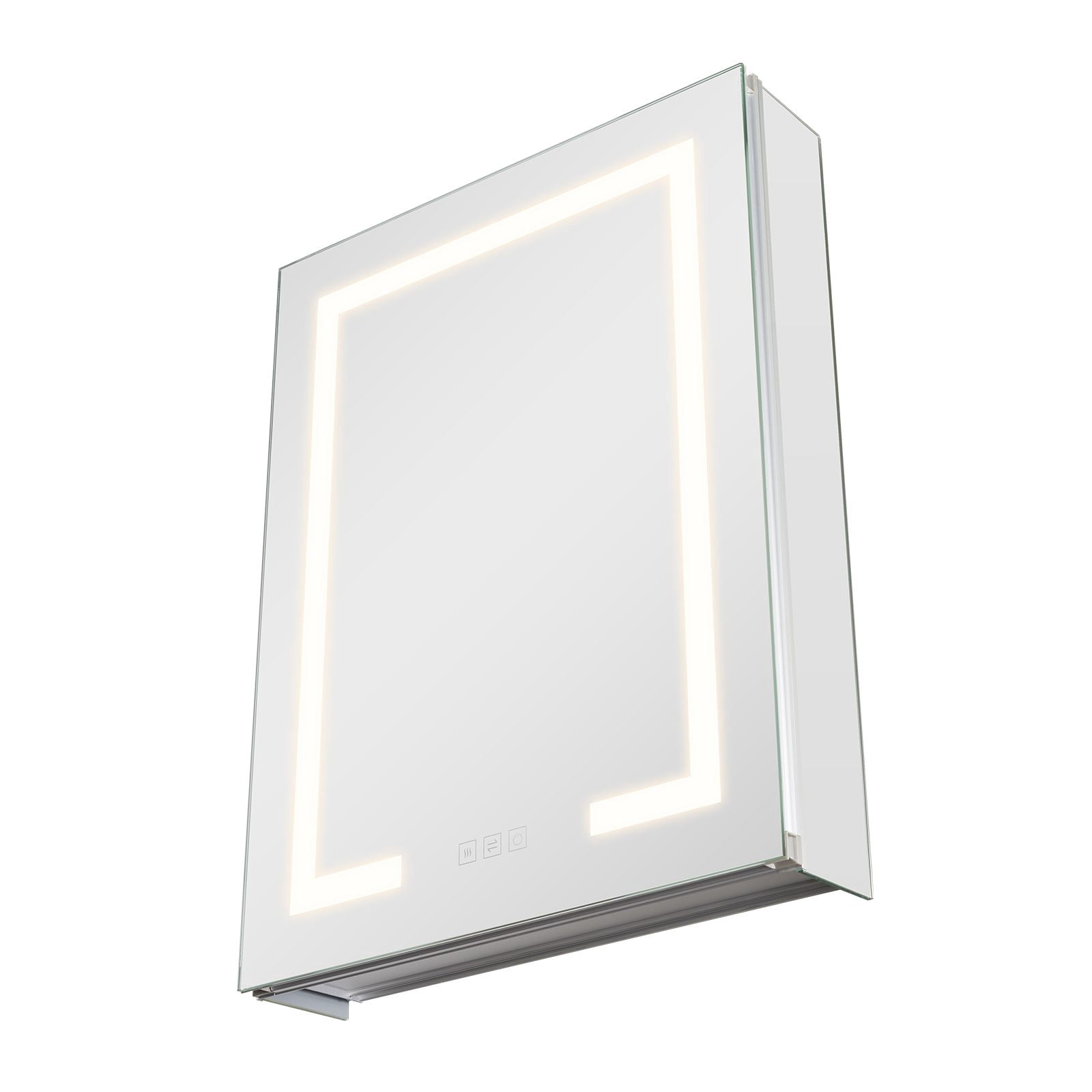 Inset Bookshelves 20x26 in LED Medicine Cabinet with Mirror Recessed Wall Mount 3 Color ...