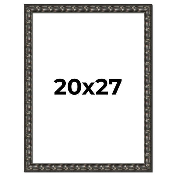 20x27 Frame Black-Brown Medieval Solid Wood Picture Frame | 1.5 Inch Moulding Width | Gotham