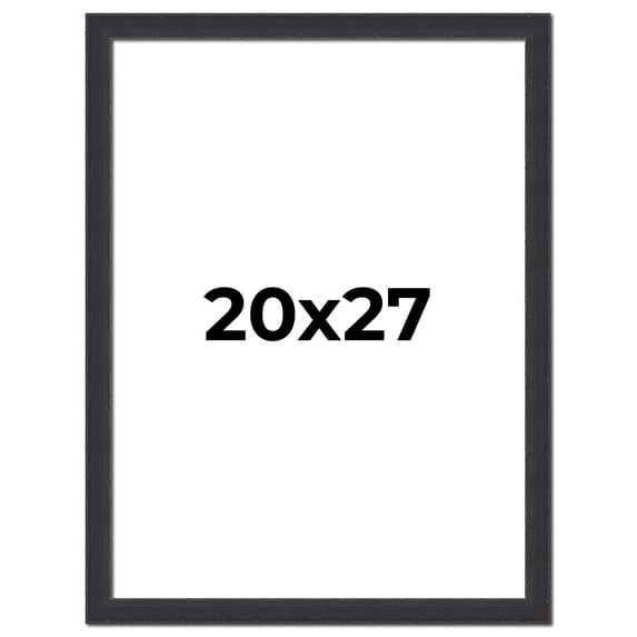 20x27 Frame Black Real Wood Picture Frame Width 1.25 Inches | Interior Frame Depth 0.5 Inches |