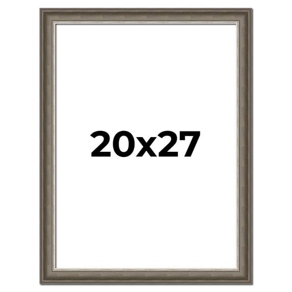 20x27 Frame Brown Solid Wood Picture Frame | 1.75 Inch Moulding Width | Austin Frame Complete with