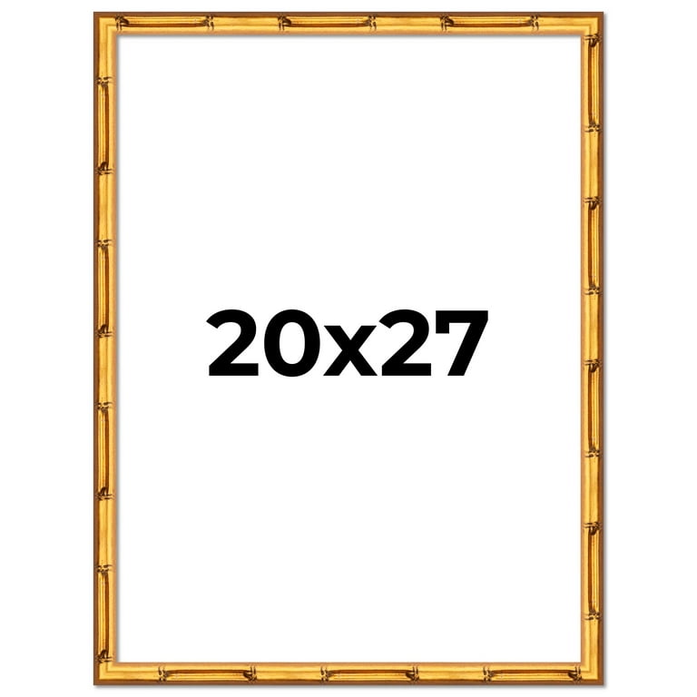 20x27 Frame Gold Bamboo Picture Frame - Puzzle Frame 20x27 Modern