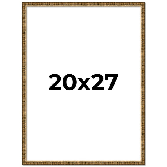 20x27 Frame Gold Picture Frame - Puzzle Frame 20x27 Modern Photo Frame Includes UV Acrylic Shatter