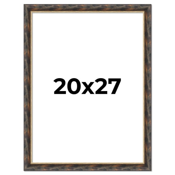 20x27 Frame Gold Real Wood Picture Frame Width 1.5 inches | Interior Frame Depth 0.5 inches |