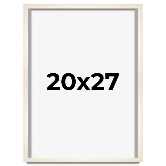 20x27 Frame White Wheat Solid Wood Picture Frame | Moulding Width 0.75 Inches | Interior Depth 0.5