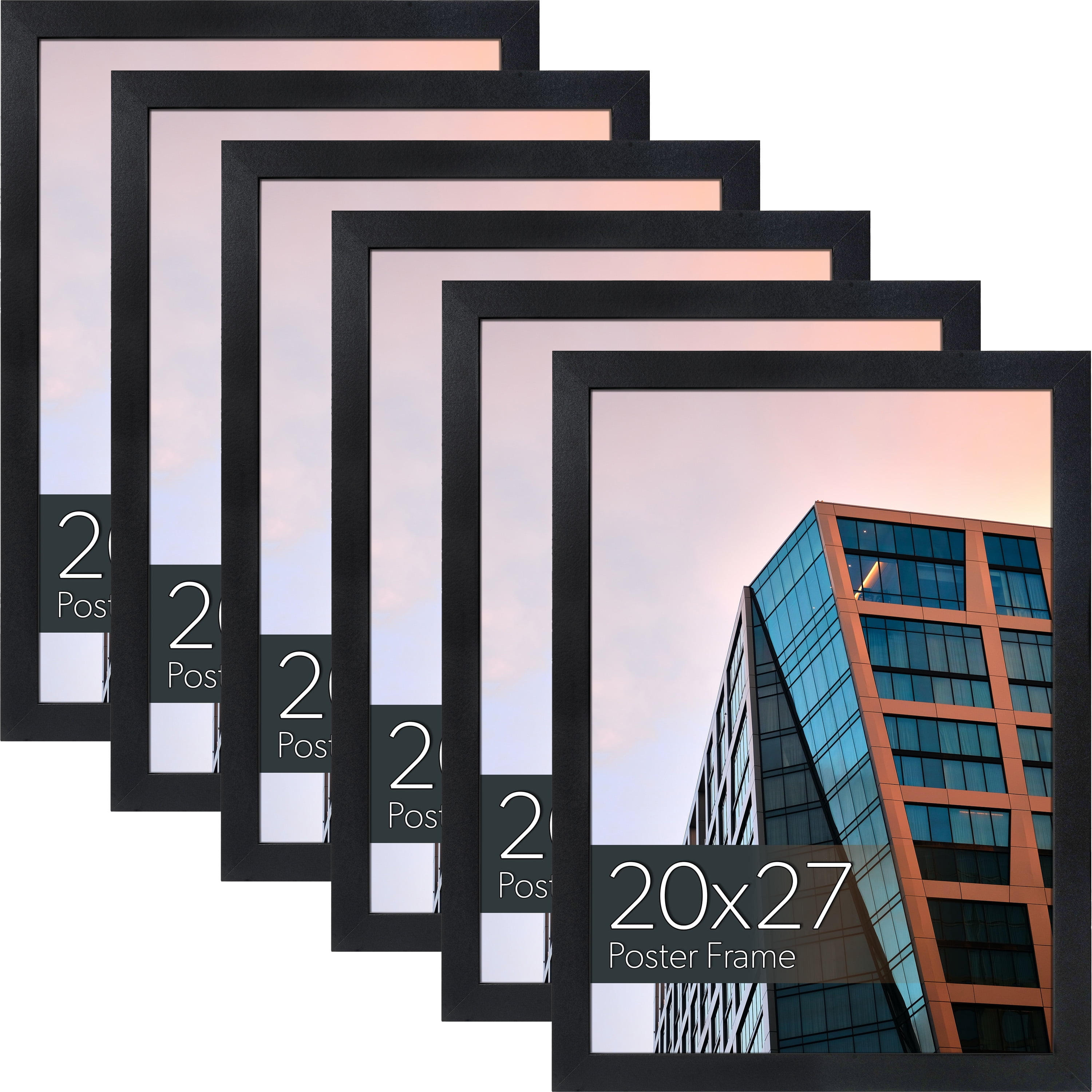 20x27 Picture Frame, Wall Hanging Black Poster Frame Displays Puzzles