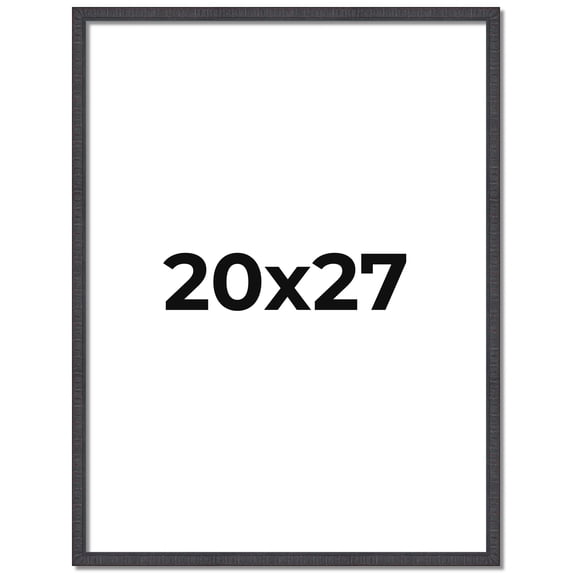 20x27 Rustic Brown Real Wood Picture Frame Width 0.75 inches | Interior Frame Depth 0.5 inches |