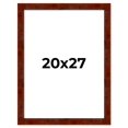 thumbnail image 1 of 20x27 Walnut Brown Veneer Real Wood Picture Frame Width 1.75 inches | Interior Frame Depth 0.5, 1 of 8